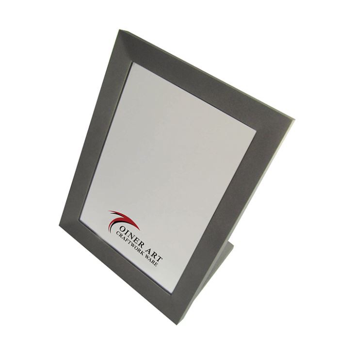 L-shaped Gray Lacquering Wooden Mirror