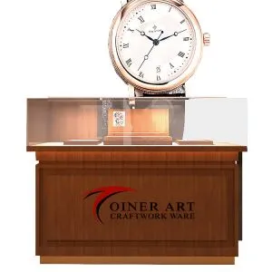 Kahverengi Ahşap Kaplama Yatay Vitrin