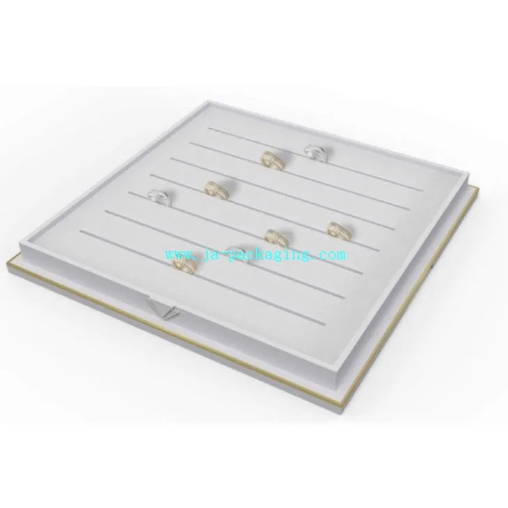 Pirinç Metal Çerçeveli Beyaz Sarma Yüzük Tepsileri